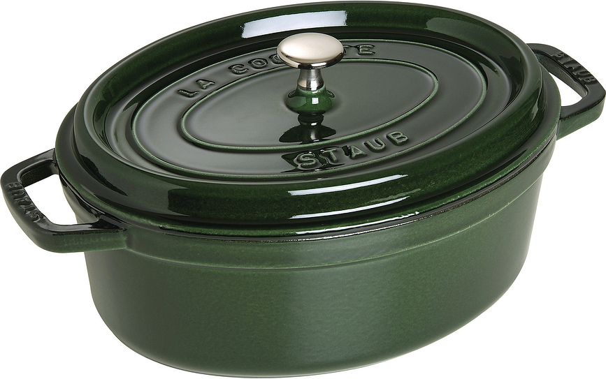 La Cocotte Lonec ovalen, 4,2 l, zelen, litoželezen