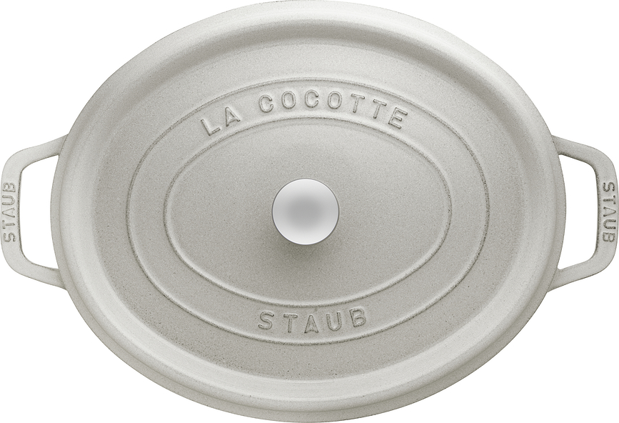 La Cocotte Cocotte ovale, 3,2 L, en fonte, truffe blanche