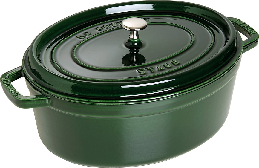 La Cocotte Marmite ovale, 5,5 L, verte, en fonte