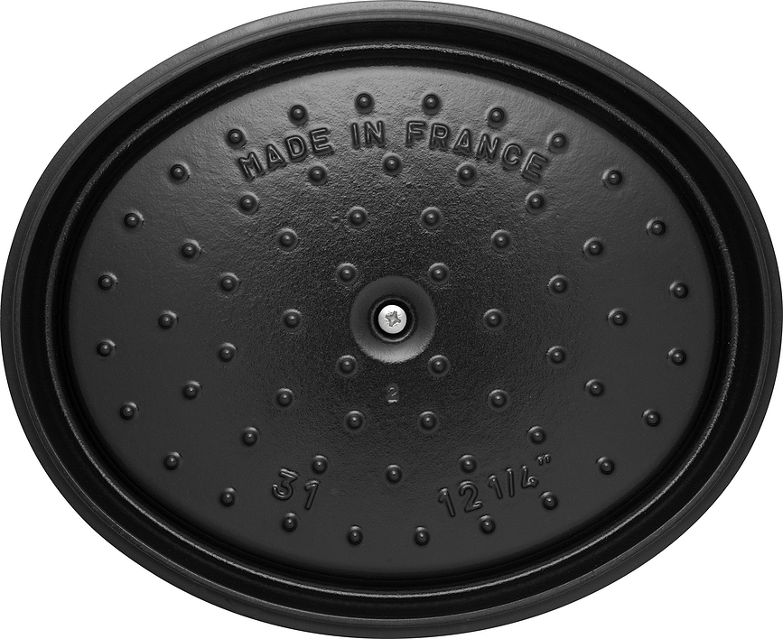 La Cocotte oval gryde 8 l, sort, støbejern