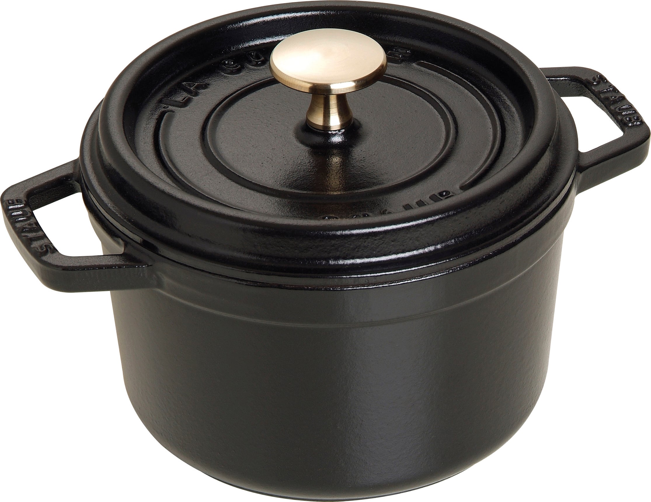 La Cocotte Topf 1,2 l schwarz aus Gusseisen gefertigt