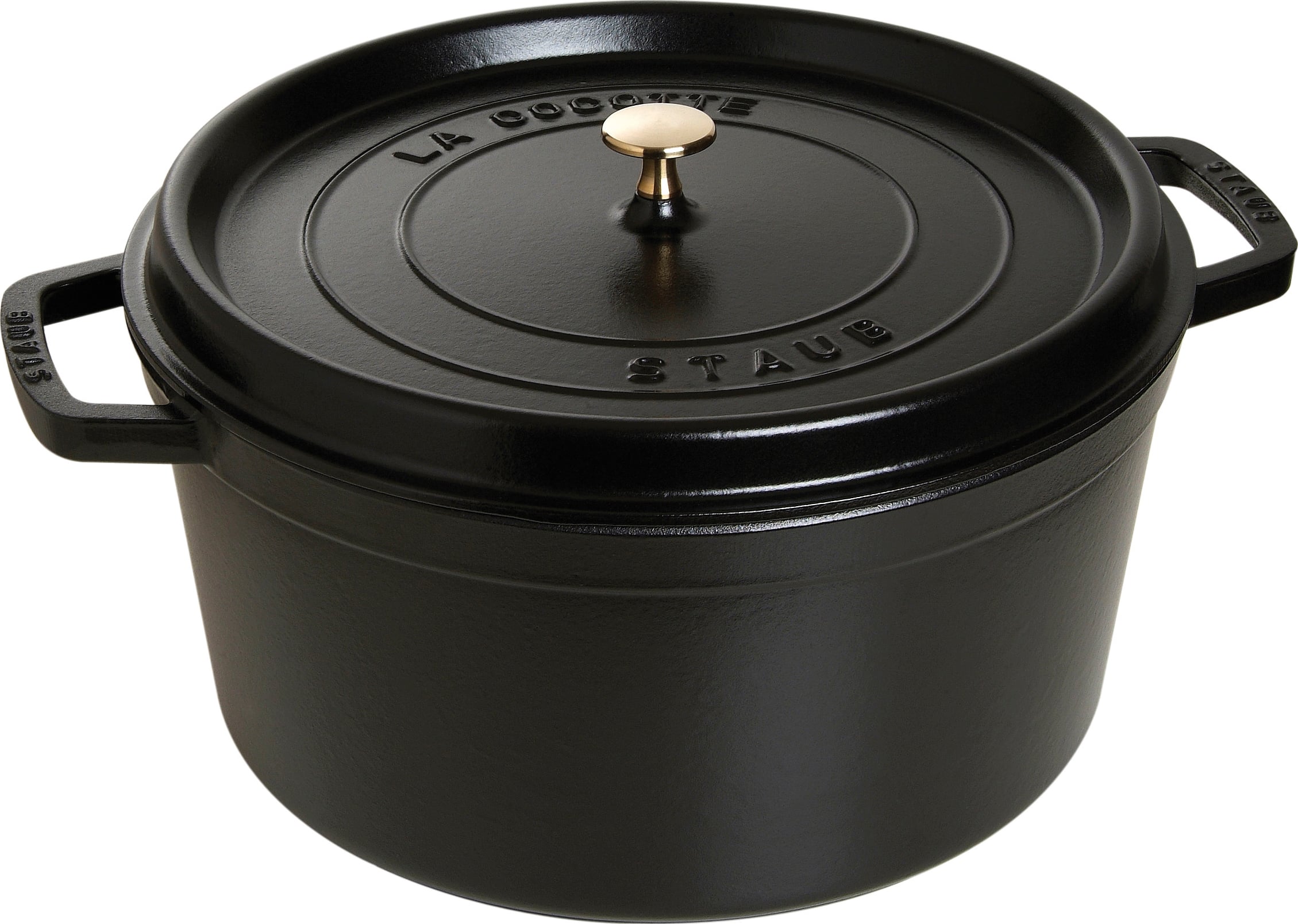 La Cocotte Topf 12,6 l schwarz aus Gusseisen gefertigt