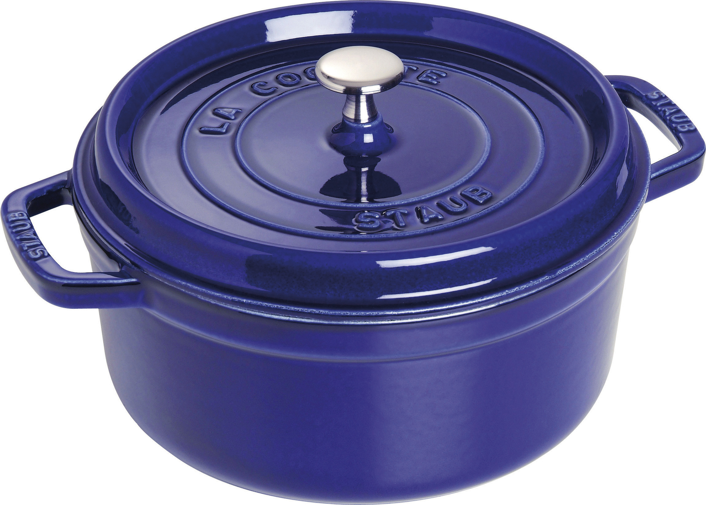 La Cocotte Topf 3,8 l blau aus Gusseisen gefertigt