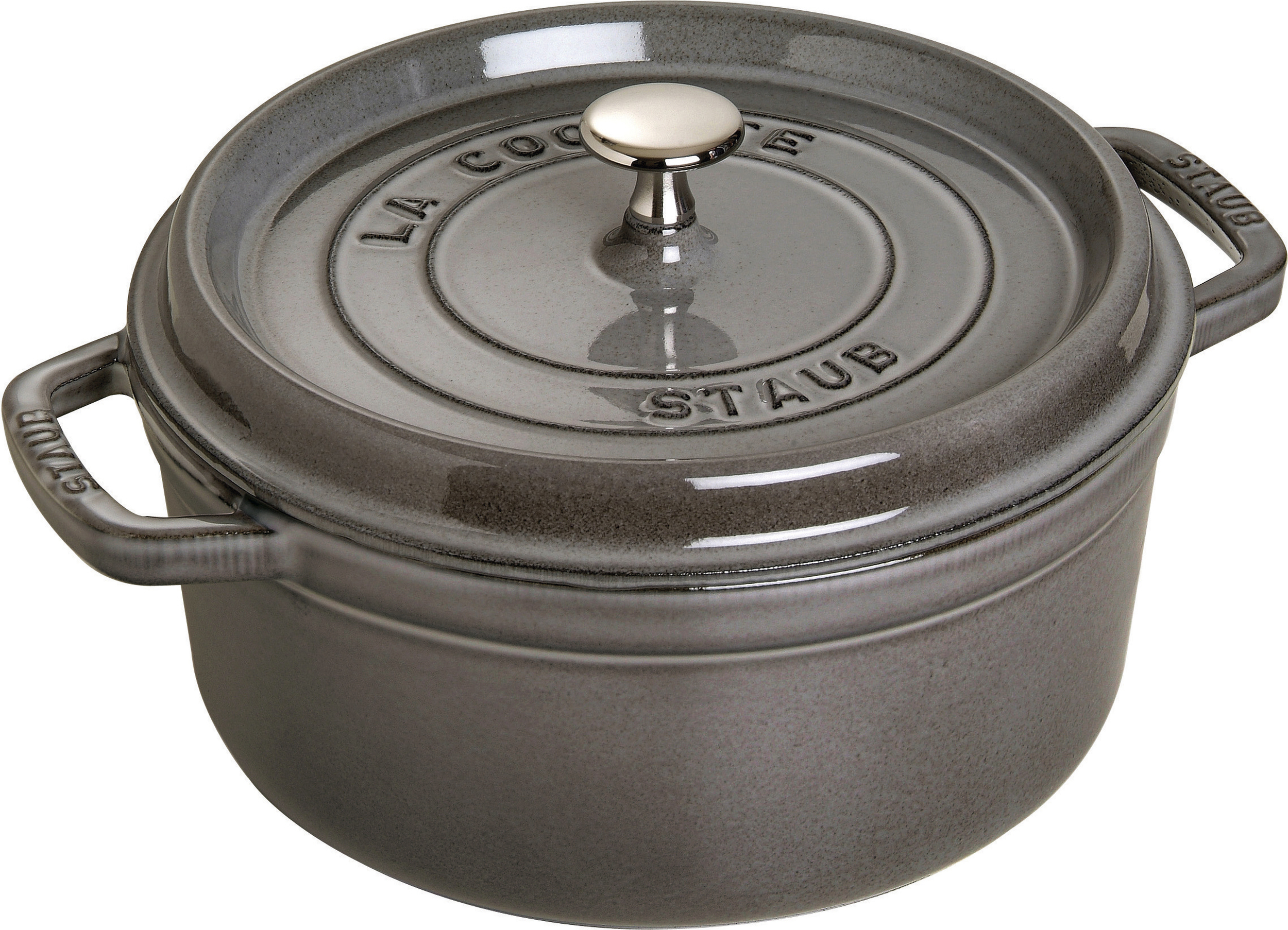 La Cocotte Topf 3,8 l graphitfarbig aus Gusseisen gefertigt