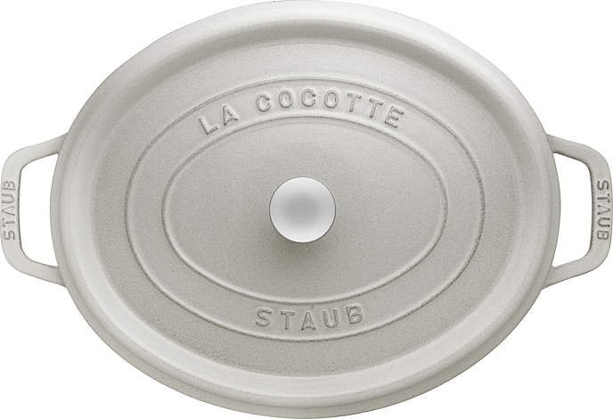 La Cocotte Topf 4,2 l oval aus Gusseisen gefertigt