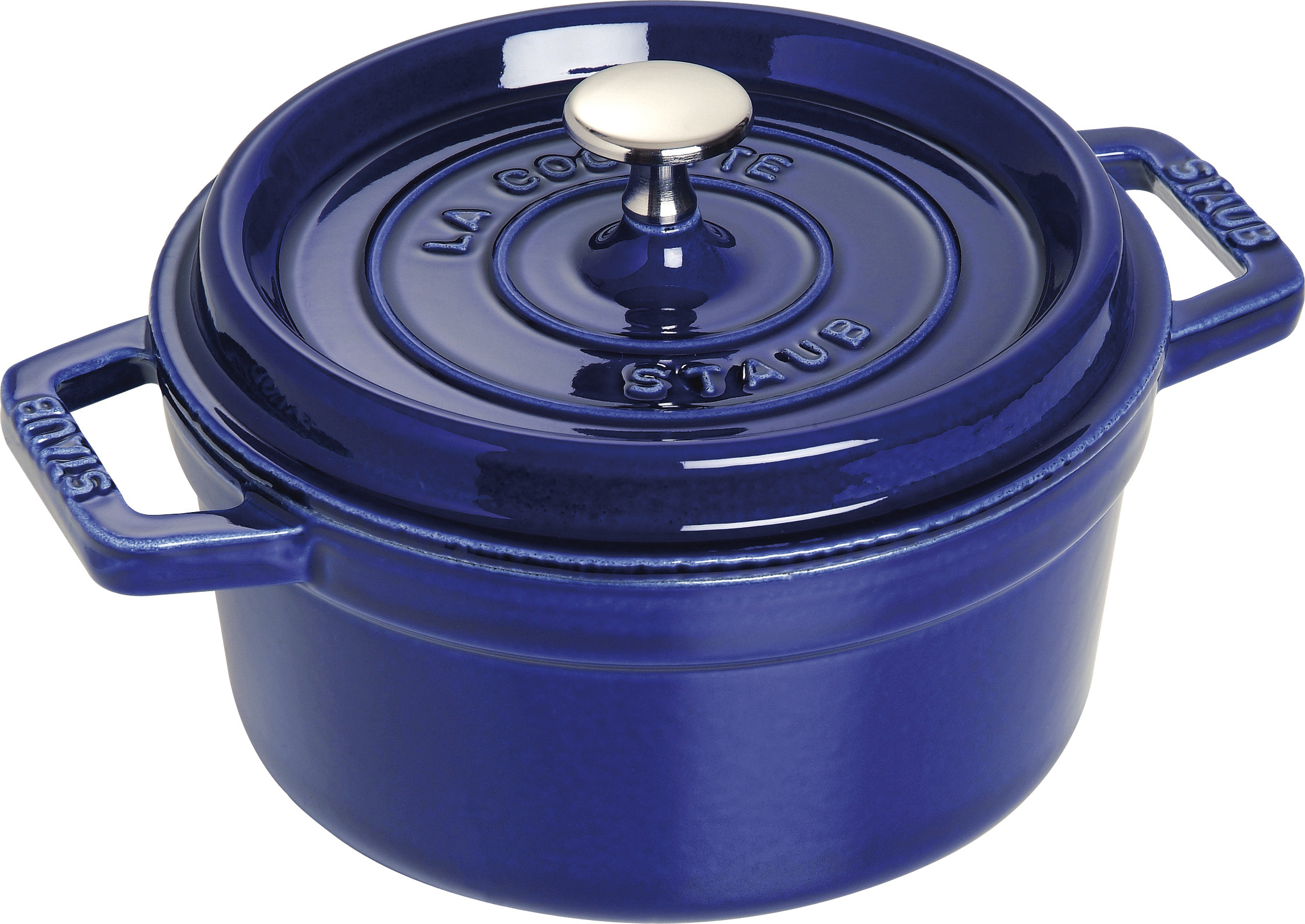La Cocotte Topf 5,2 l blau aus Gusseisen gefertigt