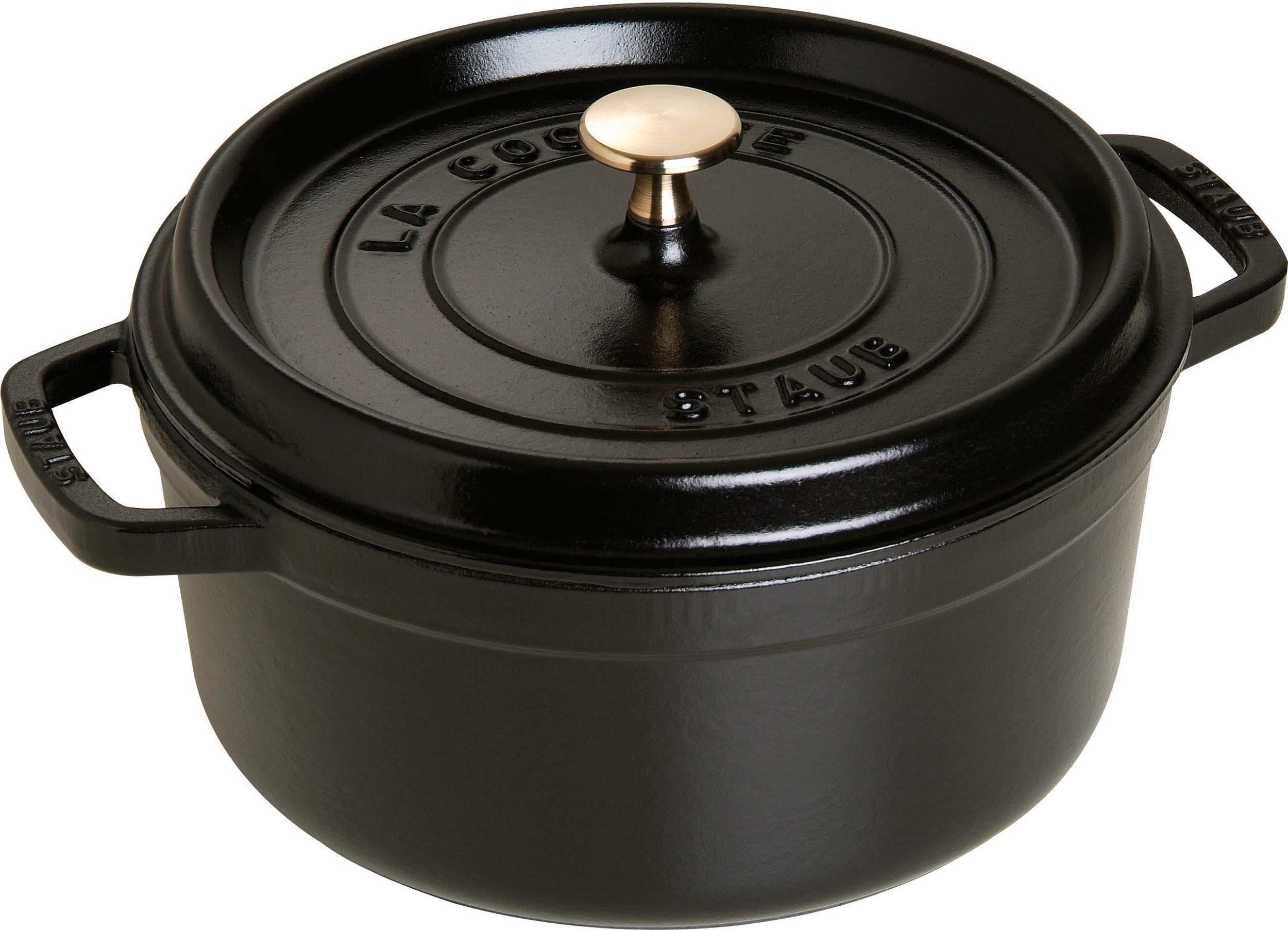 La Cocotte Topf 5,2 l schwarz aus Gusseisen gefertigt