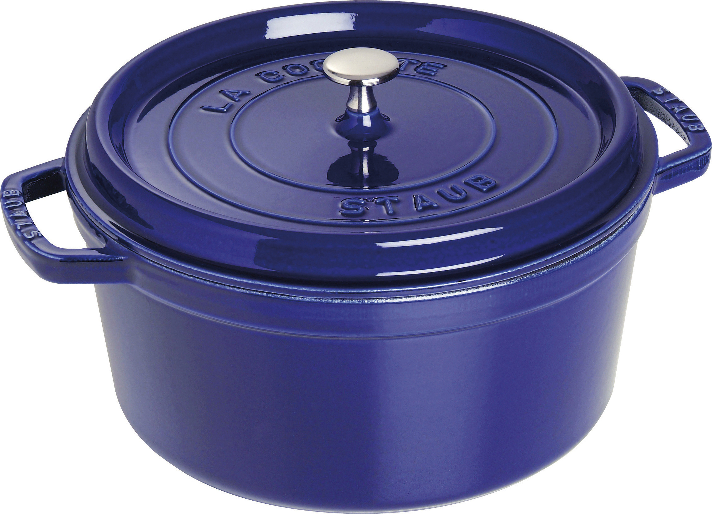 La Cocotte Topf 6,7 l blau aus Gusseisen gefertigt