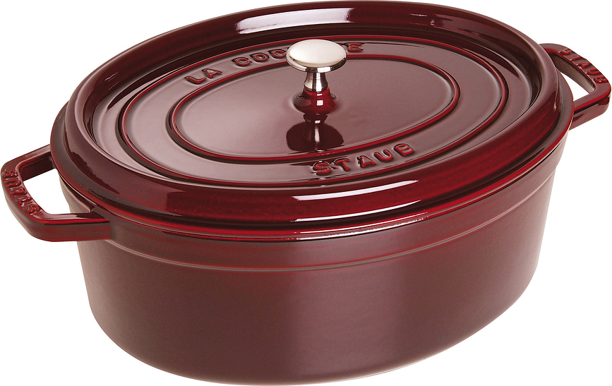 La Cocotte Topf 6,7 l oval Grenadine aus Gusseisen gefertigt