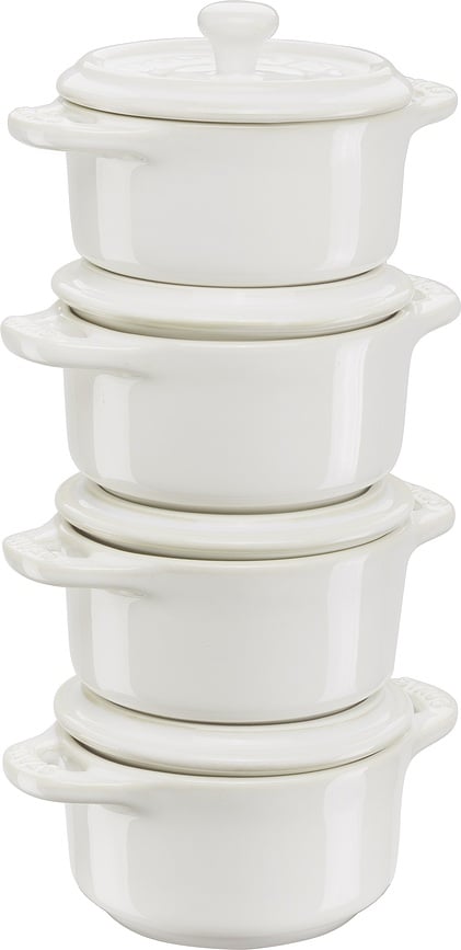 Mini Cocotte Geschirr zum Backen und Servieren 200 ml 4 St.