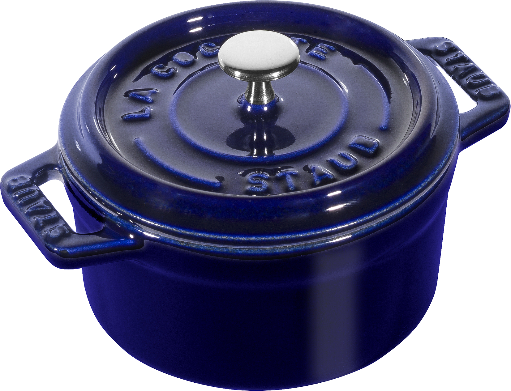 Mini Cocotte Topf 250 ml blau aus Gusseisen gefertigt