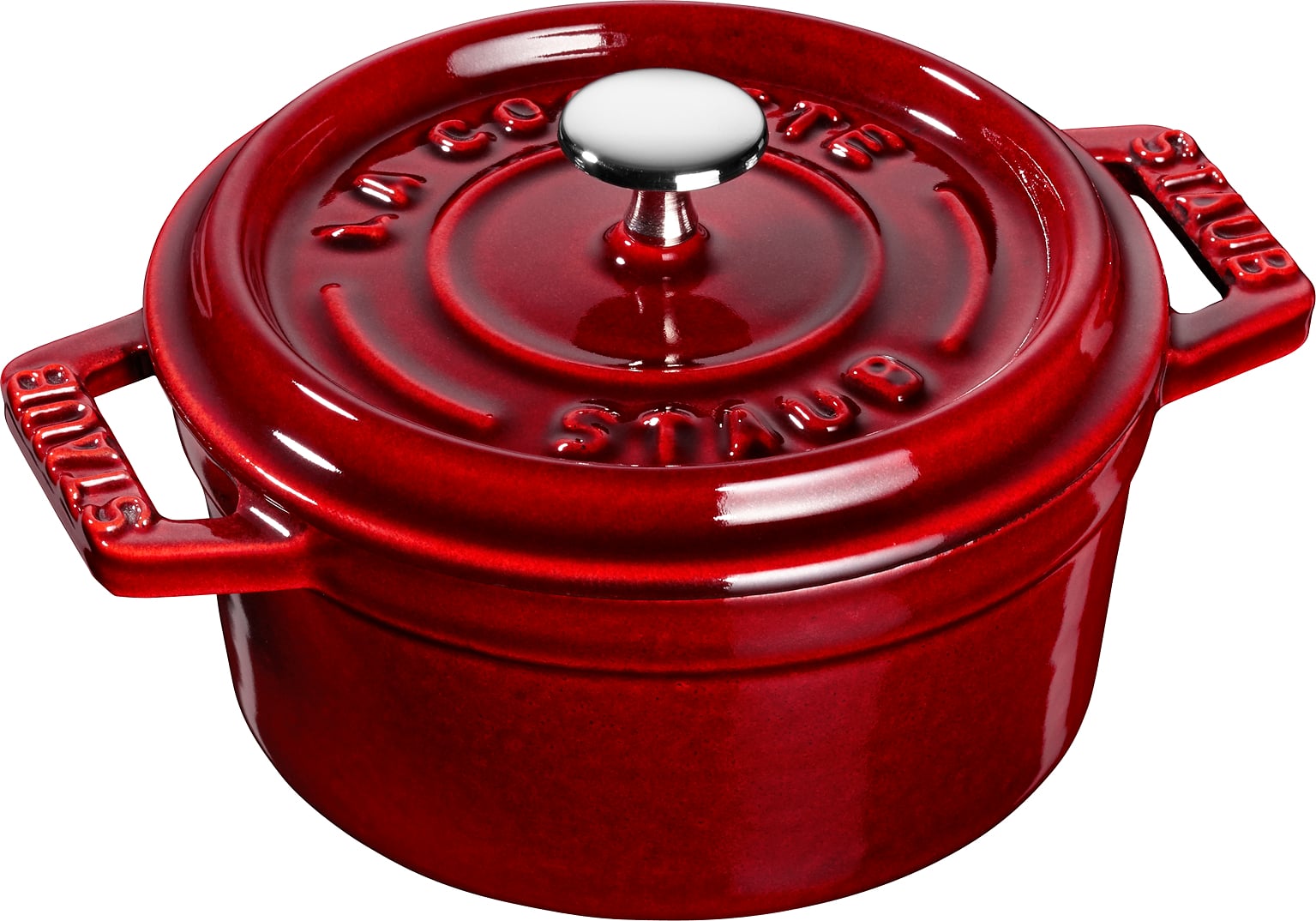 Mini Cocotte Topf 250 ml Grenadine aus Gusseisen gefertigt