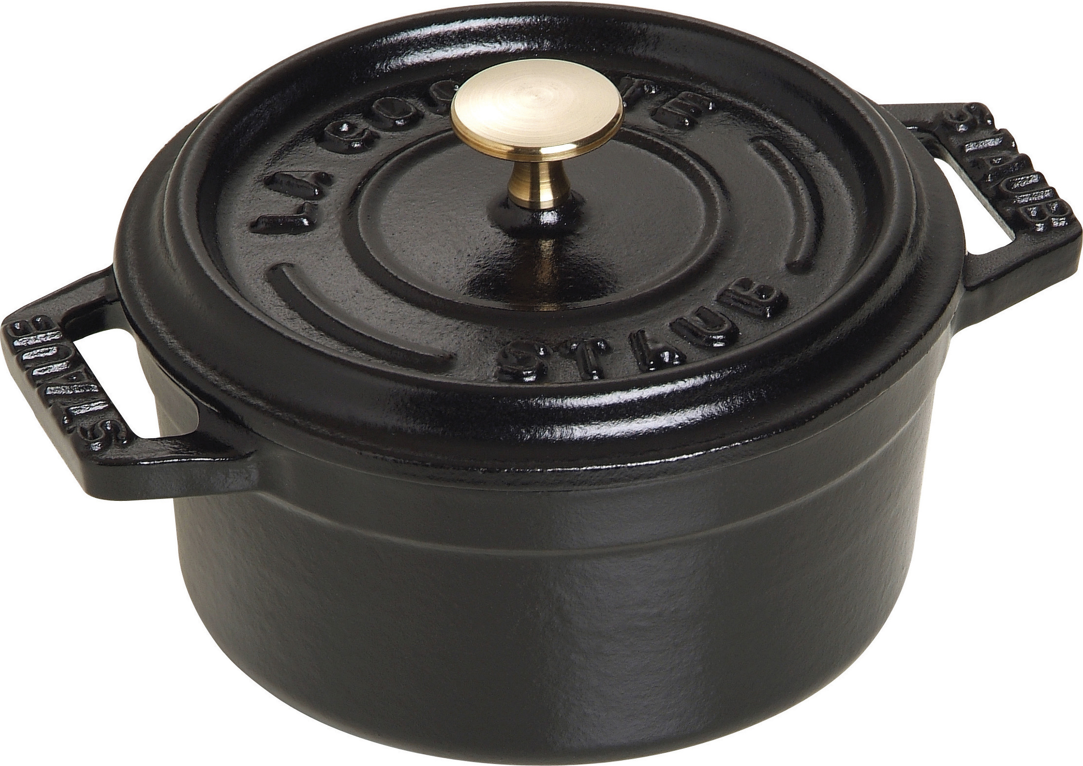 Mini Cocotte Topf 250 ml schwarz aus Gusseisen gefertigt