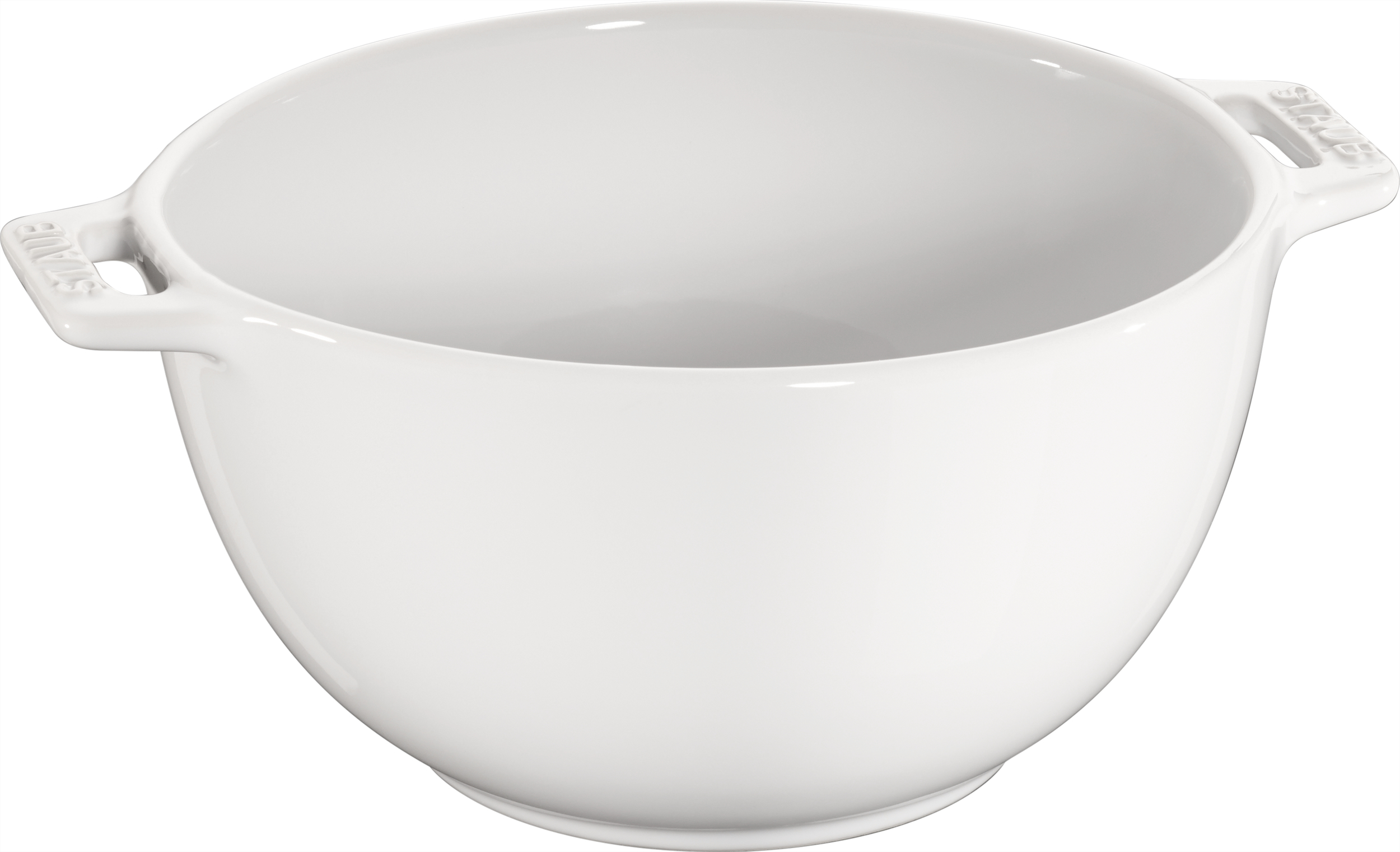 Misa sałatkowa Staub 18 cm biała z dwoma uchwytami