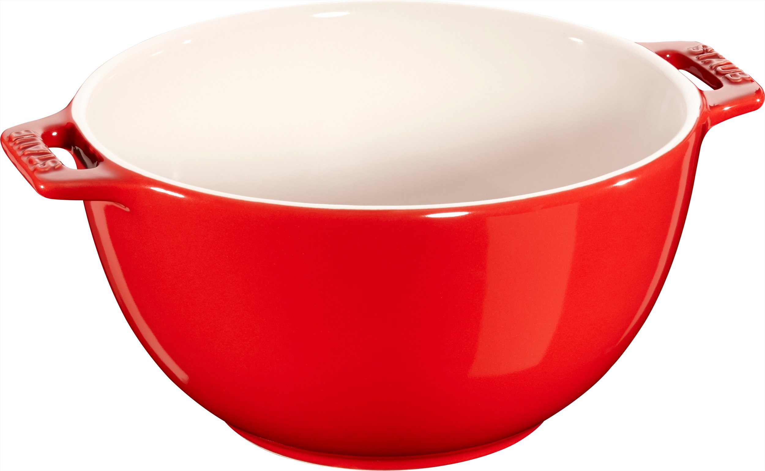 Misa sałatkowa Staub 18 cm czerwona z dwoma uchwytami