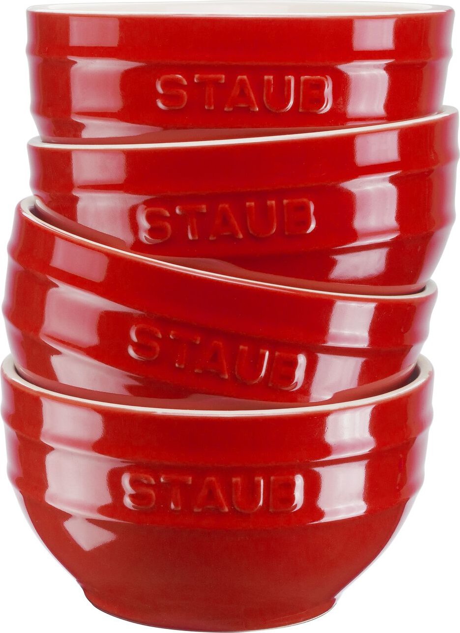 Miseczki na przekąski Staub 12 cm czerwone 4 szt.
