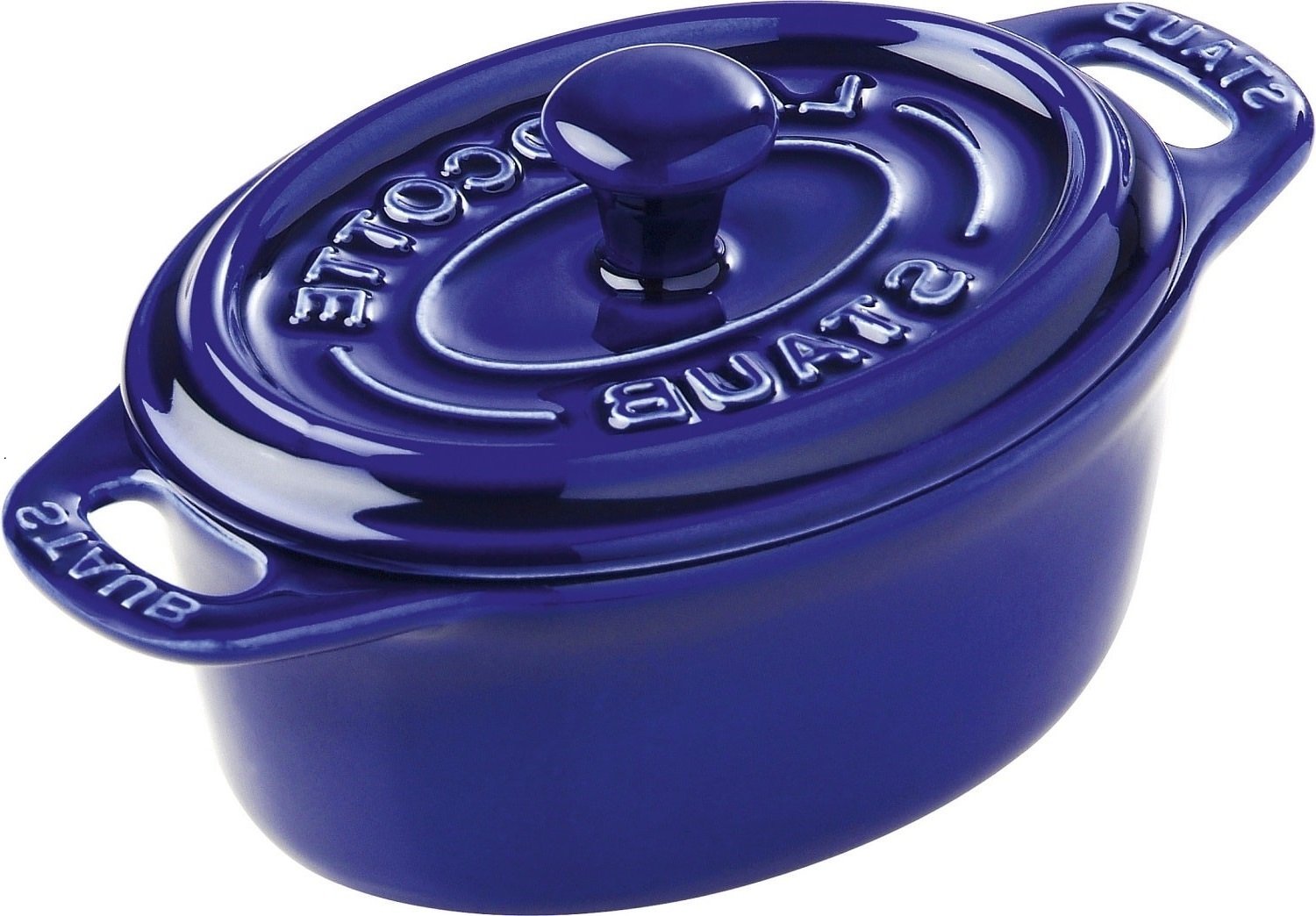 Naczynie do zapiekania i serwowania Mini Cocotte owalne 200 ml niebieskie