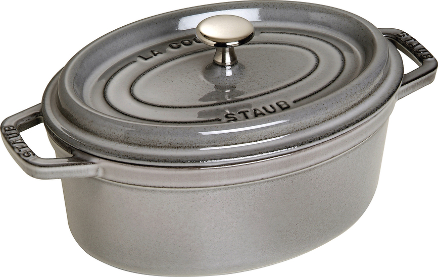 Pan 12cm La Cocotte ovaal 2,35 l grafiet gietijzer