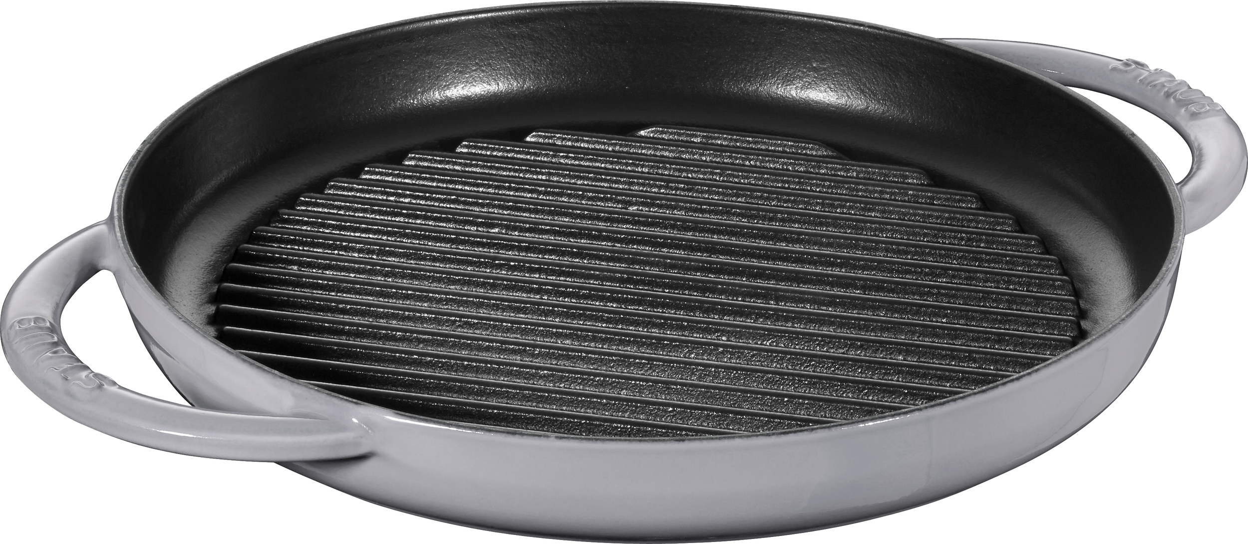 Patelnia grillowa Staub 26 cm grafitowa z dwoma uchwytami