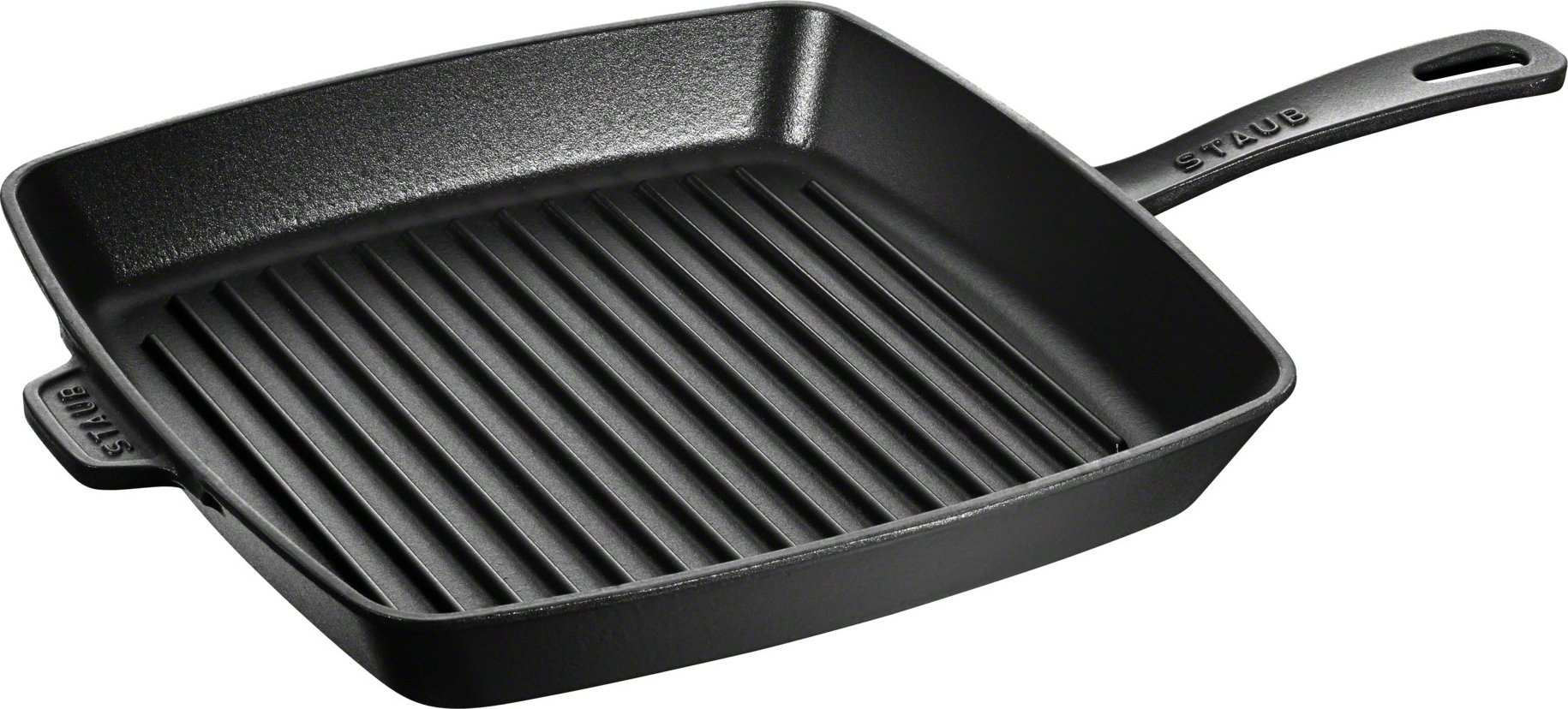 Patelnia grillowa Staub kwadratowa 26 cm czarna żeliwna