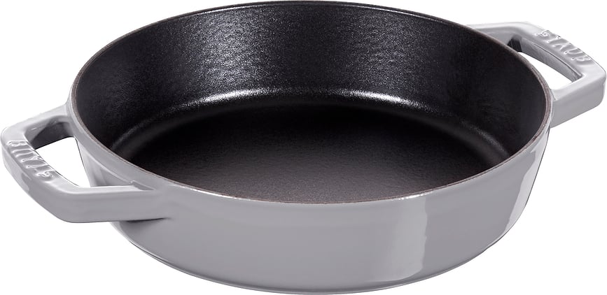 Patelnia Staub 20 cm grafitowa z dwoma uchwytami