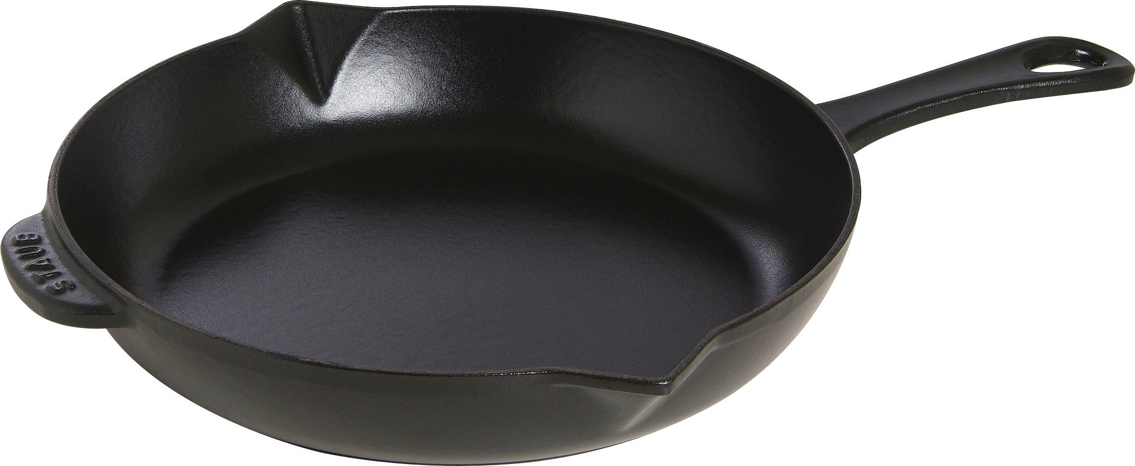 Patelnia Staub 26 cm czarna z metalowym uchwytem
