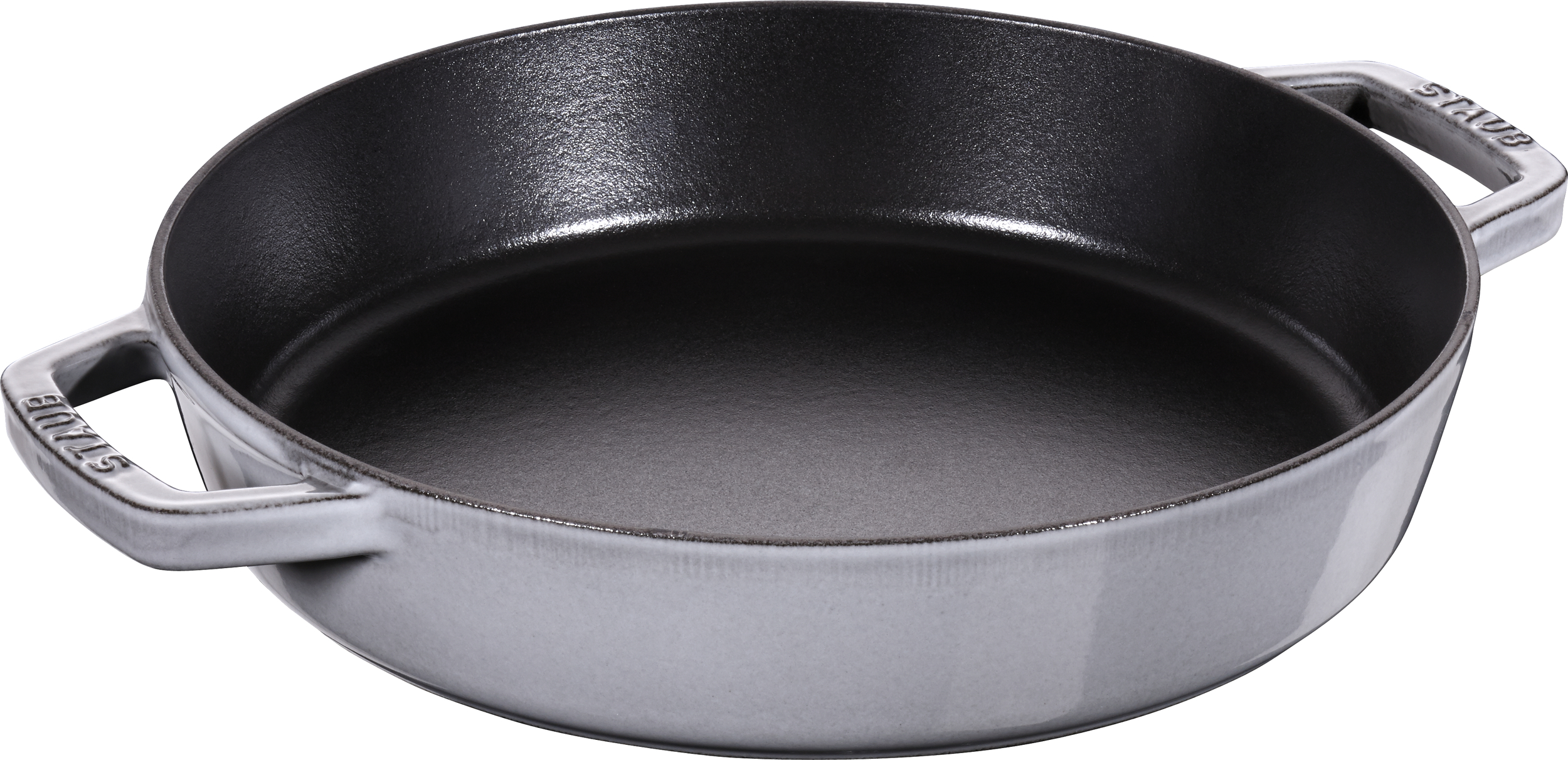 Patelnia Staub 26 cm grafitowa z dwoma uchwytami