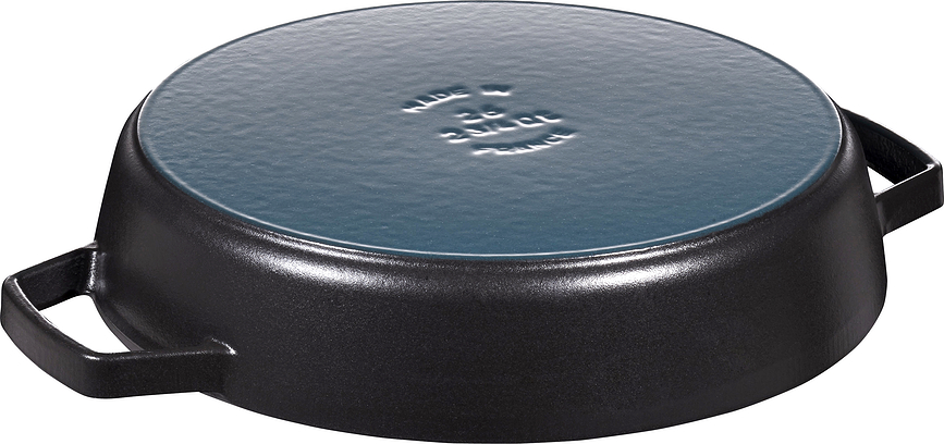 Sartén de hierro fundido Staub, 26 cm, negra, con doble asa