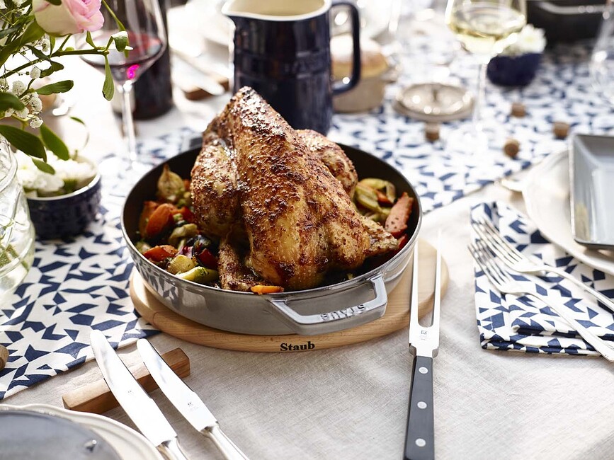 Sartén de hierro fundido Staub, 26 cm, negra, con doble asa