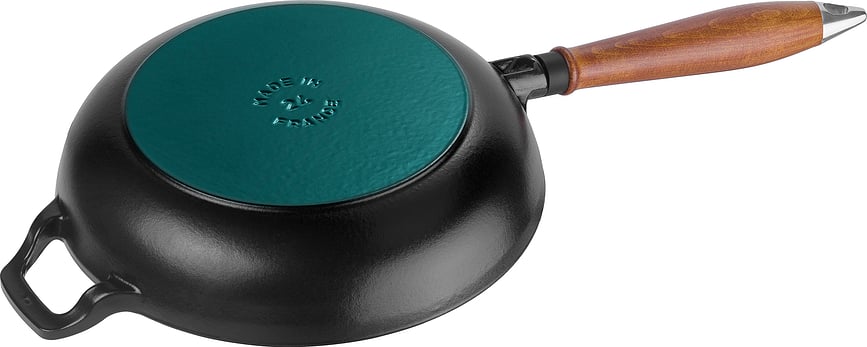 Sartén Staub de hierro fundido, con mango de madera, 24 cm