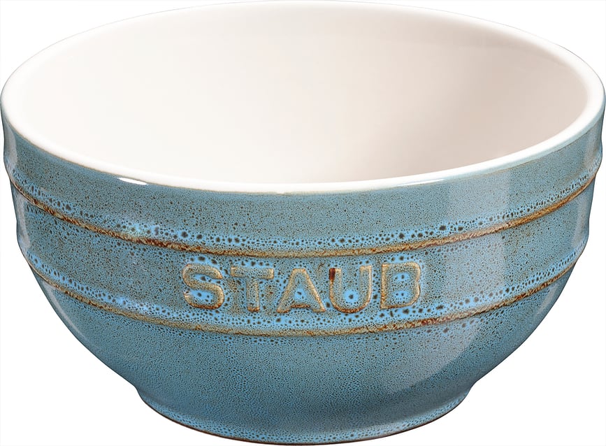 Snackskål på fod Staub 12 cm turkis