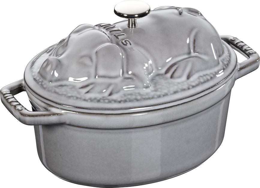 Special Cocotte Cooking pot 1 l piggy graphite