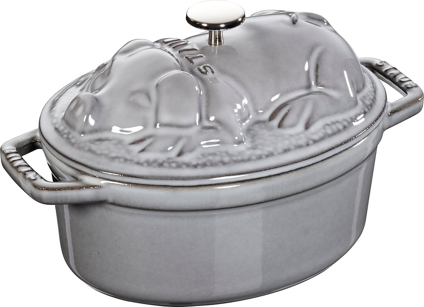 Special Cocotte Topf 1 l Schweinchen graphitfarbig