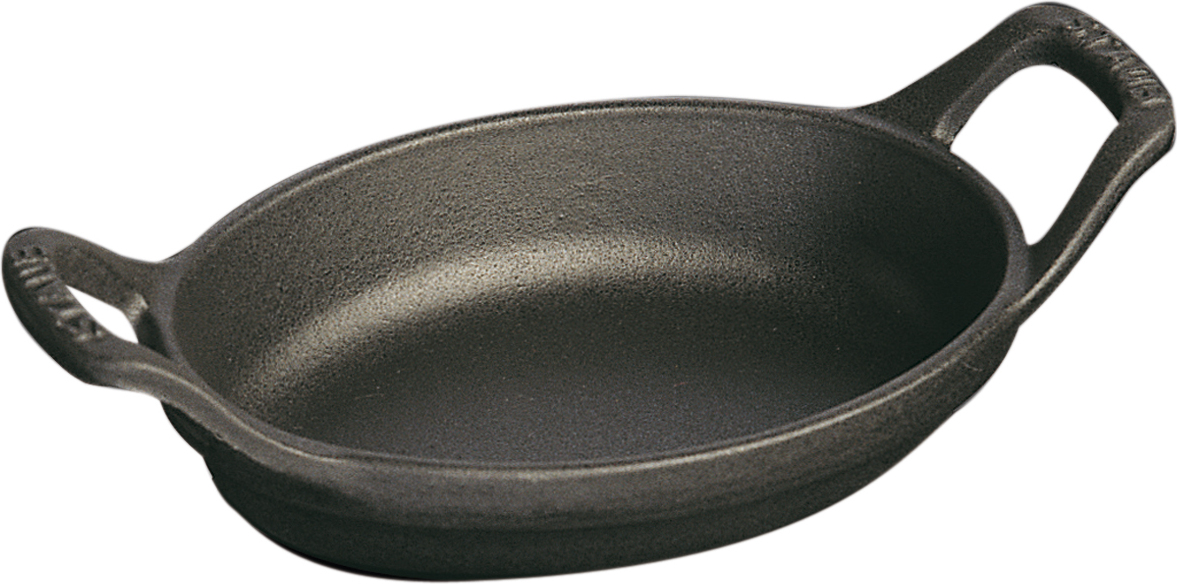 Staub Back- und Servierplatte 250 ml oval schwarz
