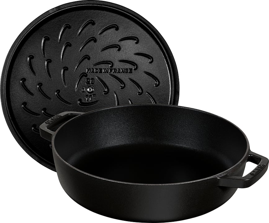 Staub Τηγάνι βαθύ, 28 cm, πράσινο, με δύο λαβές, με καπάκι