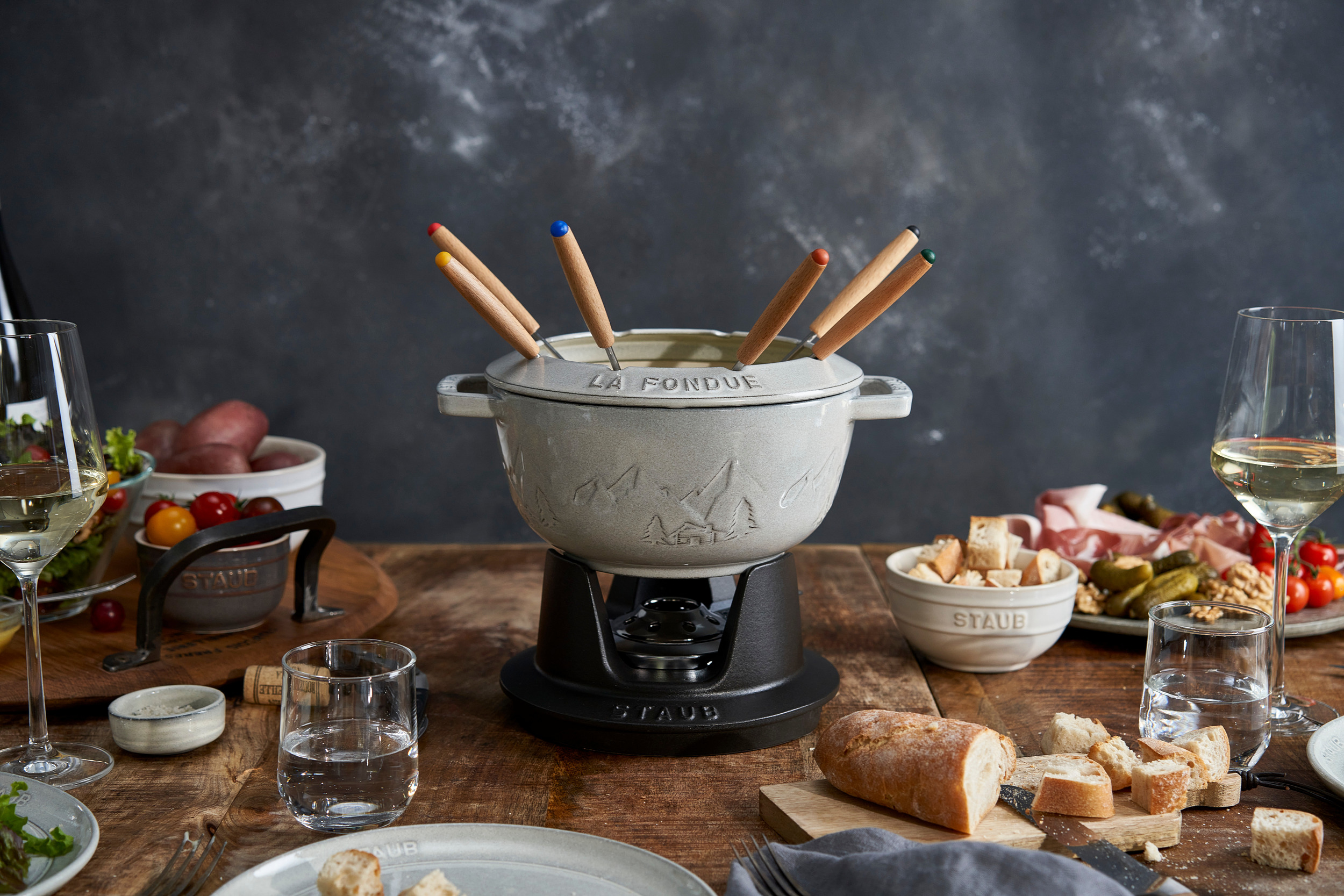 INTERTRONIC Set à fondue (Bourguignonne, Chinoise, 20 cm