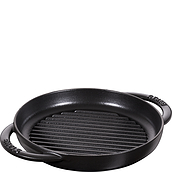 Staub Grill pan 22 cm black two-handled