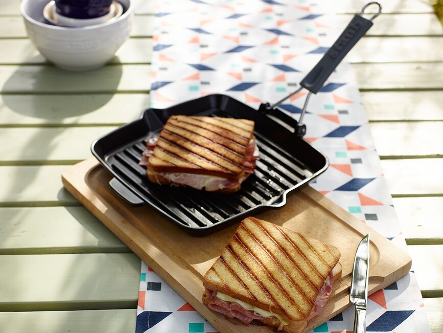 Staub Grill Tava kvadratna crna lijevano željezo 24 cm