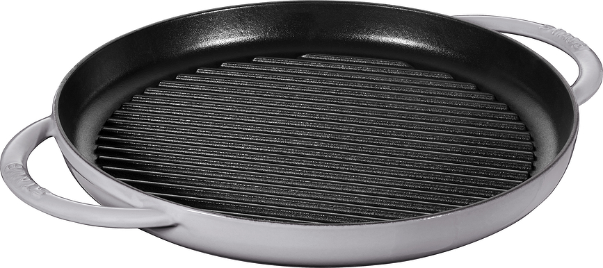 Staub Grillpanna 30 cm, grafitgrå, med två handtag
