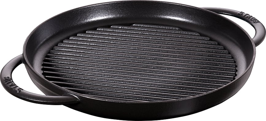 Staub Grillpanna 30 cm, svart, med två handtag