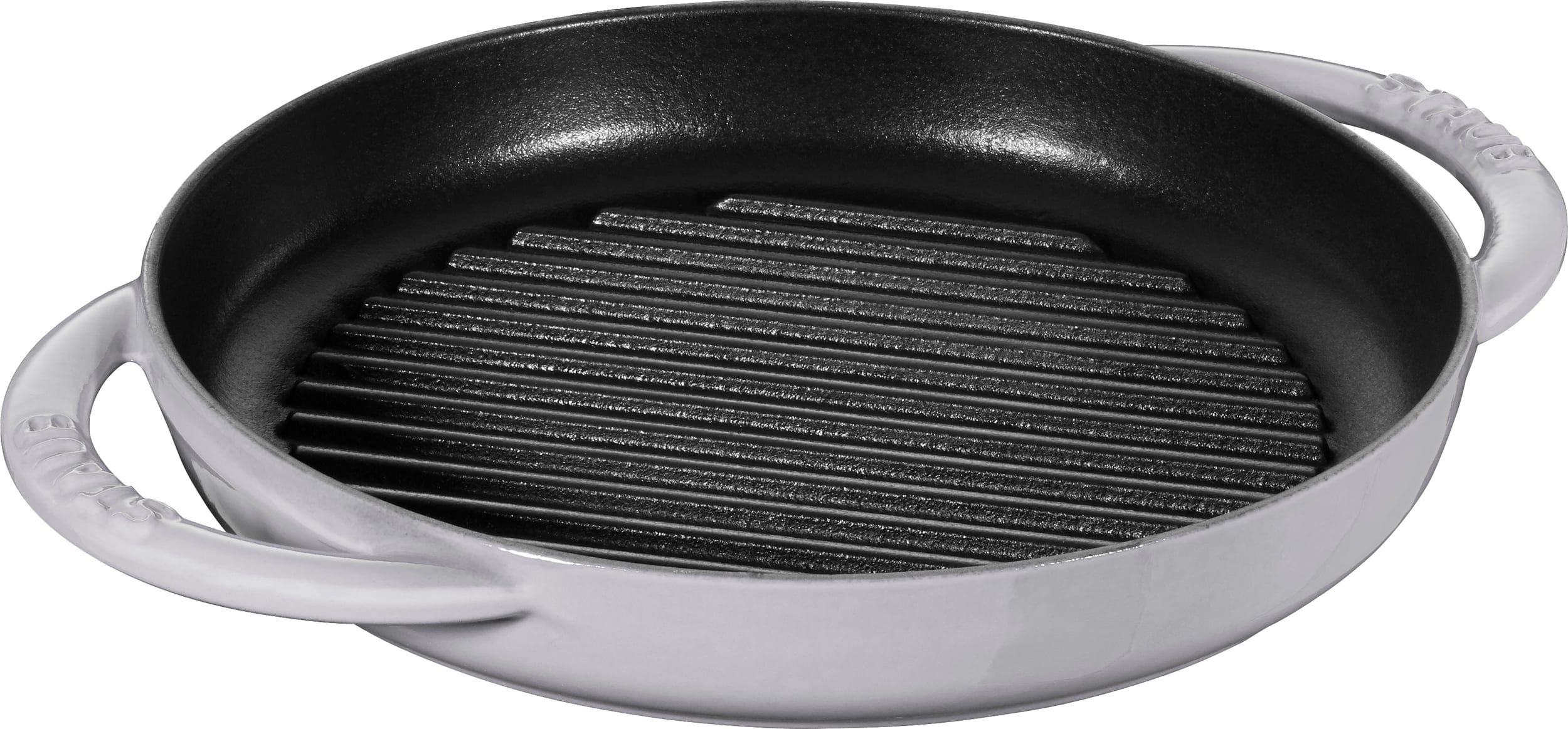 Staub Grillpfanne 22 cm graphitfarbig mit zwei Griffen