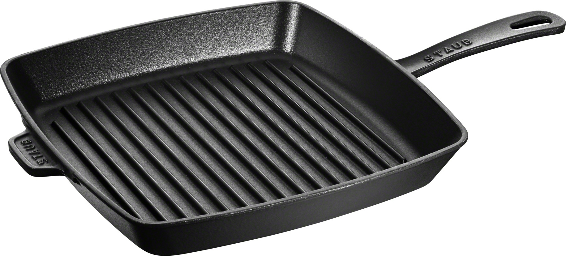 Staub Grillpfanne 26 cm quadratisch schwarz aus Gusseisen