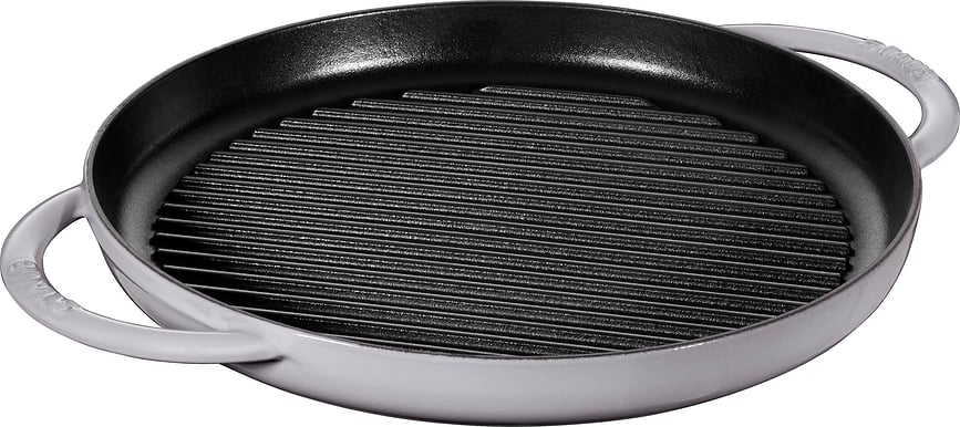 Staub Grillpfanne 30 cm graphitfarbig mit zwei Griffen