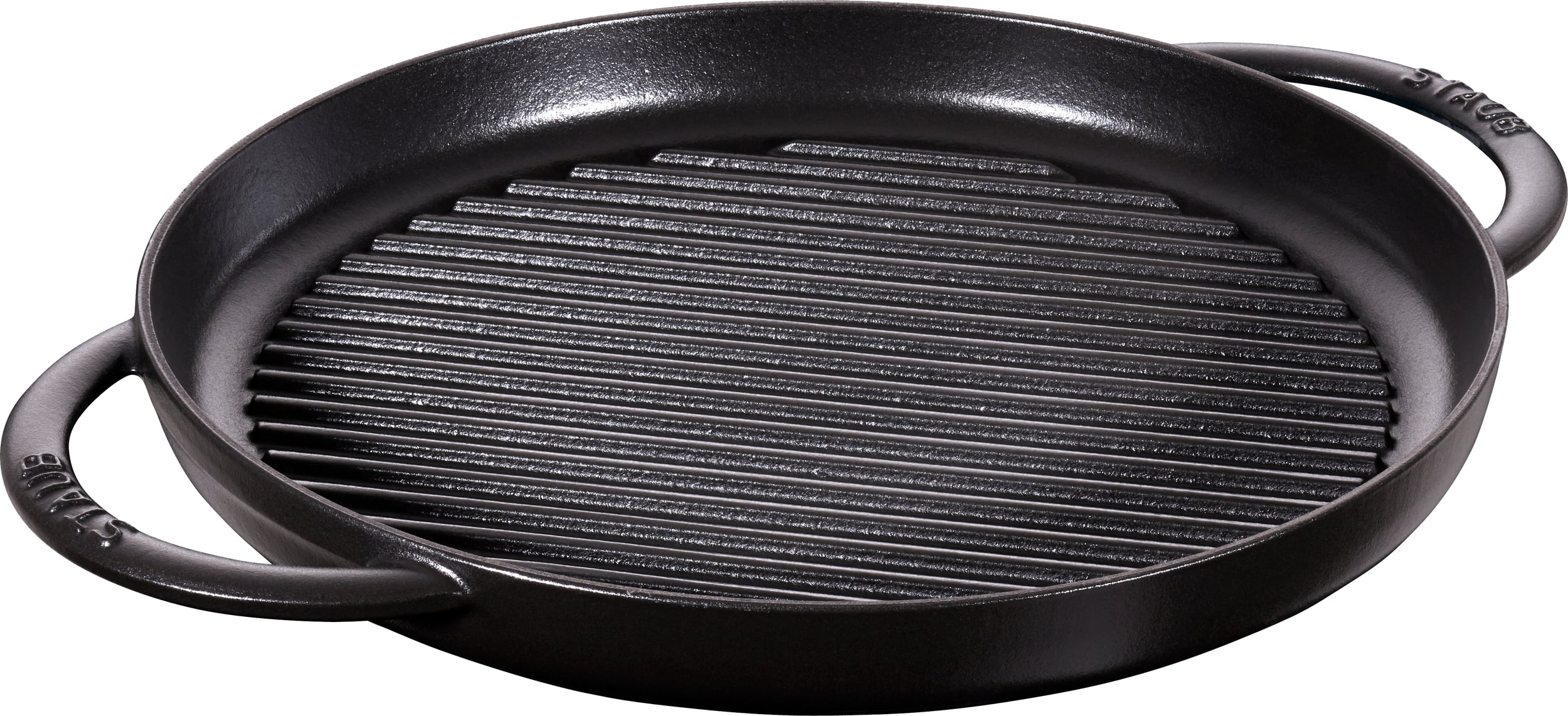 Staub Grillpfanne 30 cm schwarz mit zwei Griffen