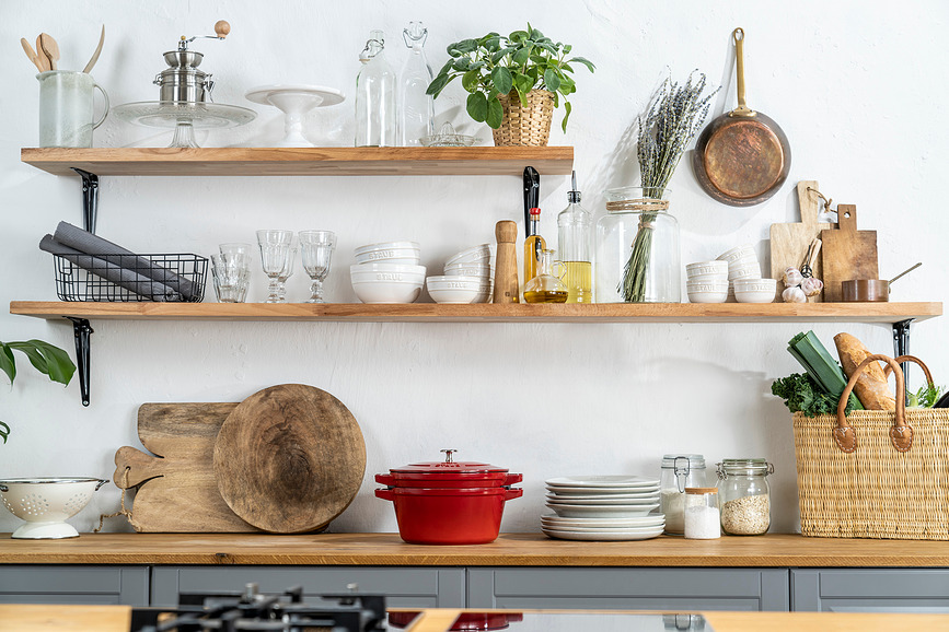 Staub gryde 24 cm, rød, med pande og låg, 3 dele