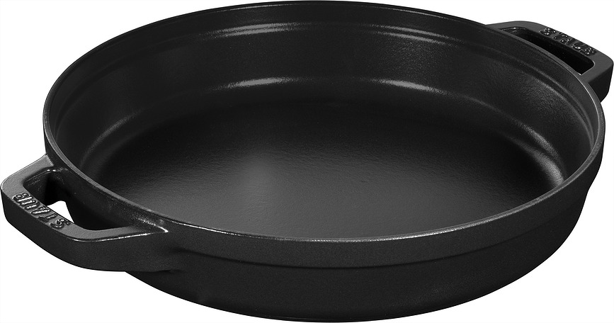 Staub gryde 24 cm, rød, med pande og låg, 3 dele