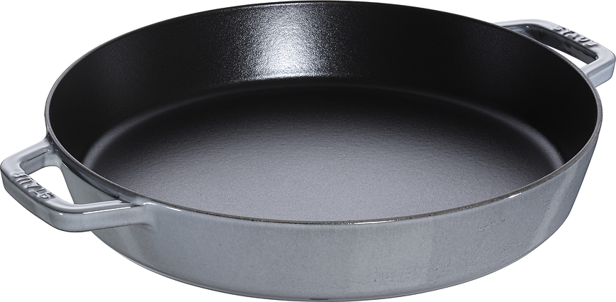 Staub Pfanne 34 cm graphitfarbig mit zwei Griffen