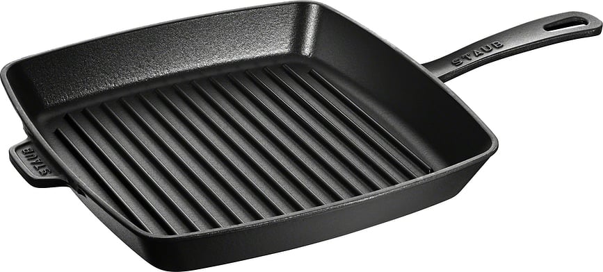 Staub Poêle Grill carrée, 30 cm, noire, en fonte
