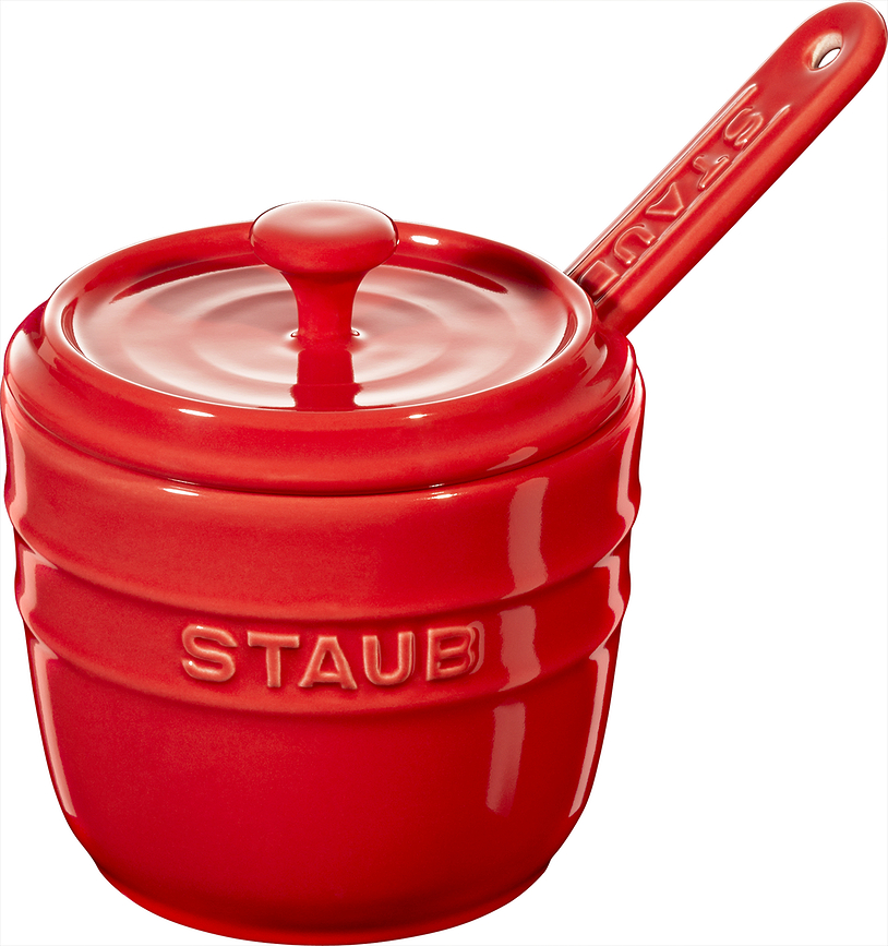 Staub Posoda za sol z žličko, 250 ml, rdeča