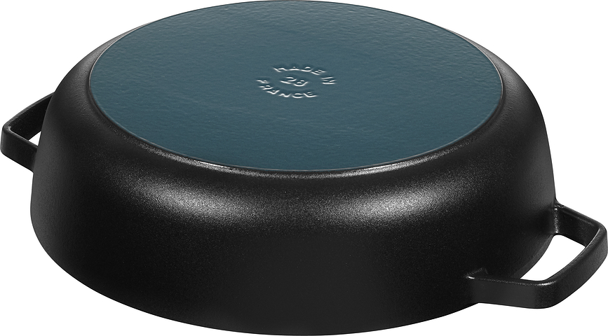 Staub Sauteuse avec couvercle et deux poignées, 28 cm, verte